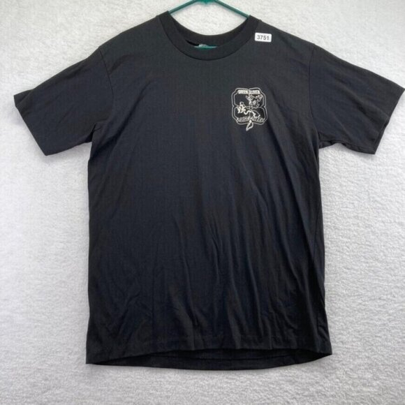 Vintage Green Clover Bushmasters T Shirt Size XL Black Single Stitch Hem Sleeve - Picture 2 of 10